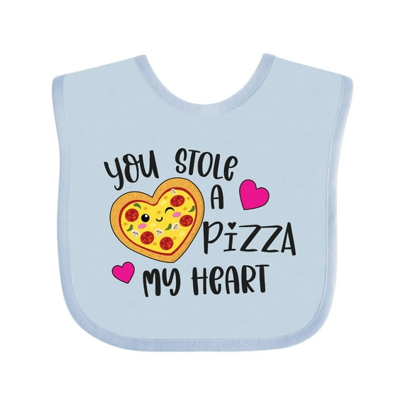 Inktastic Valentine's Day You Stole a Pizza of My Heart Boys or Girls Baby Bib