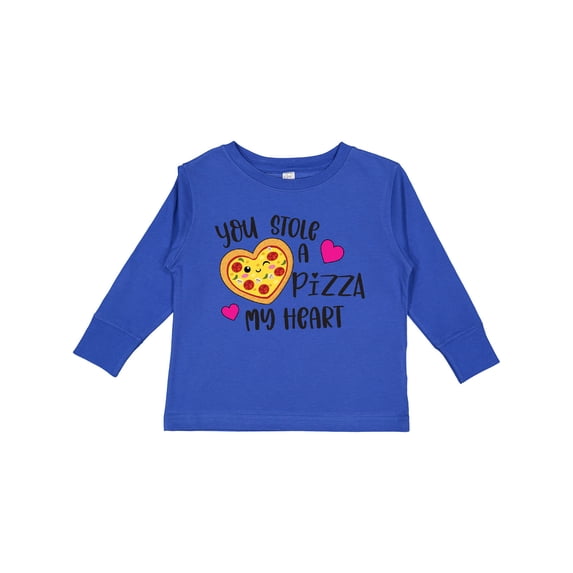 Inktastic Valentine's Day You Stole a Pizza of My Heart Boys or Girls Long Sleeve Toddler T-Shirt