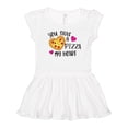 thumbnail image 1 of Inktastic Valentine's Day You Stole a Pizza of My Heart Girls Toddler Dress, 1 of 5