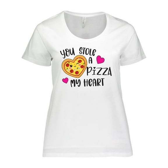 Inktastic Valentine's Day You Stole a Pizza of My Heart Women's Plus Size T-Shirt