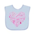thumbnail image 1 of Inktastic Valentine words in pink Boys or Girls Baby Bib, 1 of 4