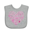 thumbnail image 1 of Inktastic Valentine words in pink Boys or Girls Baby Bib, 1 of 4