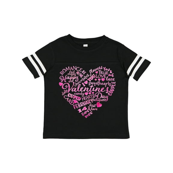 Inktastic Valentine words in pink Boys or Girls Toddler T-Shirt