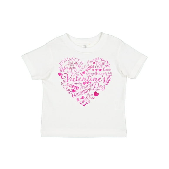 Inktastic Valentine words in pink Boys or Girls Toddler T-Shirt