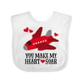 thumbnail image 1 of Inktastic Valentines Day Airplane Hearts Boys or Girls Baby Bib, 1 of 4
