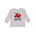 thumbnail image 1 of Inktastic Valentines Day Airplane Hearts Boys or Girls Long Sleeve Toddler T-Shirt, 1 of 5