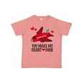 thumbnail image 1 of Inktastic Valentines Day Airplane Hearts Boys or Girls Toddler T-Shirt, 1 of 5