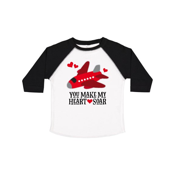 Inktastic Valentines Day Airplane Hearts Boys or Girls Toddler T-Shirt