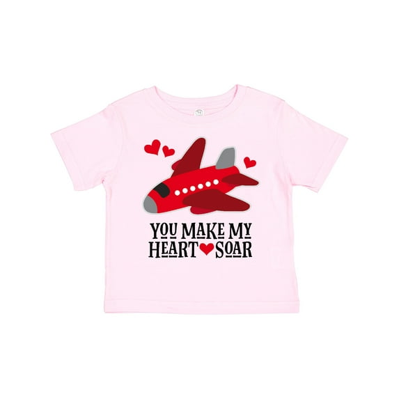 Inktastic Valentines Day Airplane Hearts Boys or Girls Toddler T-Shirt