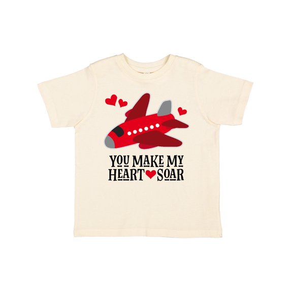 Inktastic Valentines Day Airplane Hearts Boys or Girls Toddler T-Shirt