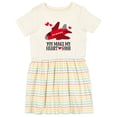 thumbnail image 1 of Inktastic Valentines Day Airplane Hearts Girls Toddler Dress, 1 of 5