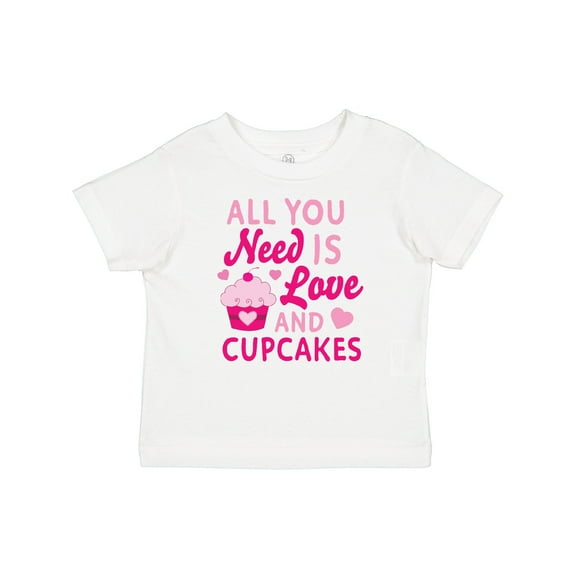 Inktastic Valentines Day All you Need is Love and Cupcakes Boys or Girls Baby T-Shirt