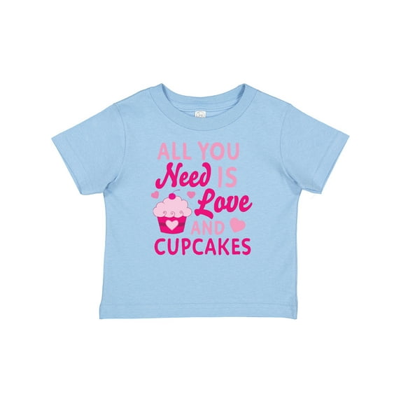 Inktastic Valentines Day All you Need is Love and Cupcakes Boys or Girls Baby T-Shirt