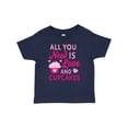 thumbnail image 1 of Inktastic Valentines Day All you Need is Love and Cupcakes Boys or Girls Baby T-Shirt, 1 of 5