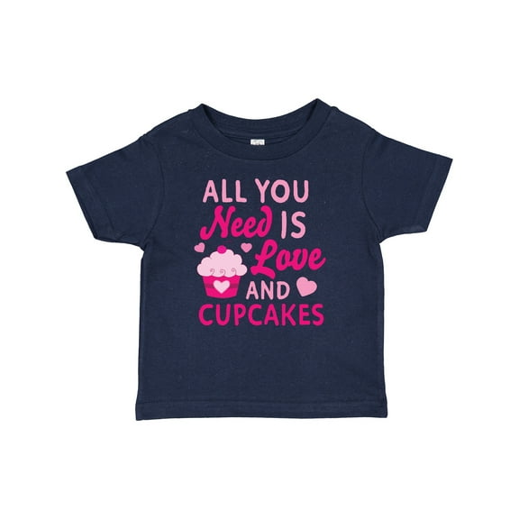 Inktastic Valentines Day All you Need is Love and Cupcakes Boys or Girls Baby T-Shirt