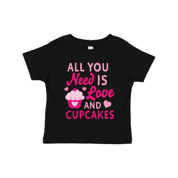 Inktastic Valentines Day All you Need is Love and Cupcakes Boys or Girls Toddler T-Shirt