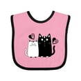 thumbnail image 1 of Inktastic Valentines Day Cat Couple Girls Baby Bib, 1 of 4