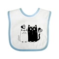 thumbnail image 1 of Inktastic Valentines Day Cat Couple Girls Baby Bib, 1 of 4