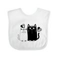 thumbnail image 1 of Inktastic Valentines Day Cat Couple Girls Baby Bib, 1 of 4