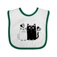 thumbnail image 1 of Inktastic Valentines Day Cat Couple Girls Baby Bib, 1 of 4