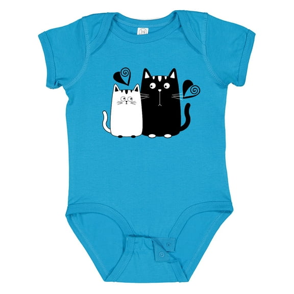 Inktastic Valentines Day Cat Couple Girls Baby Bodysuit