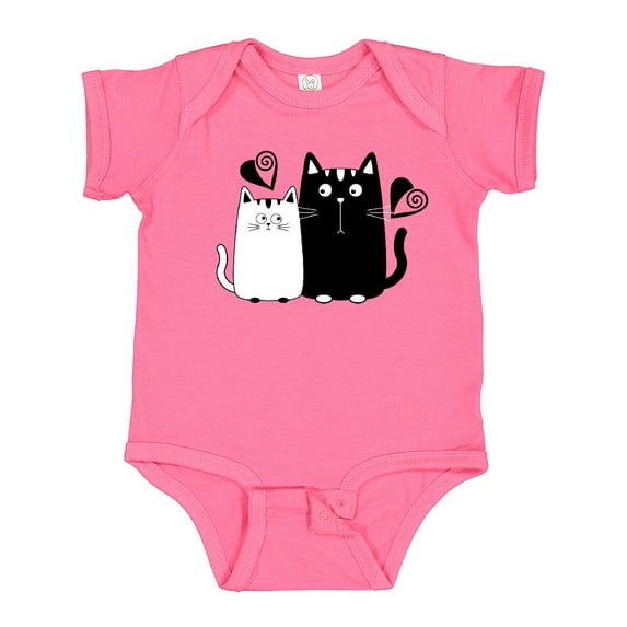 Inktastic Valentines Day Cat Couple Girls Baby Bodysuit