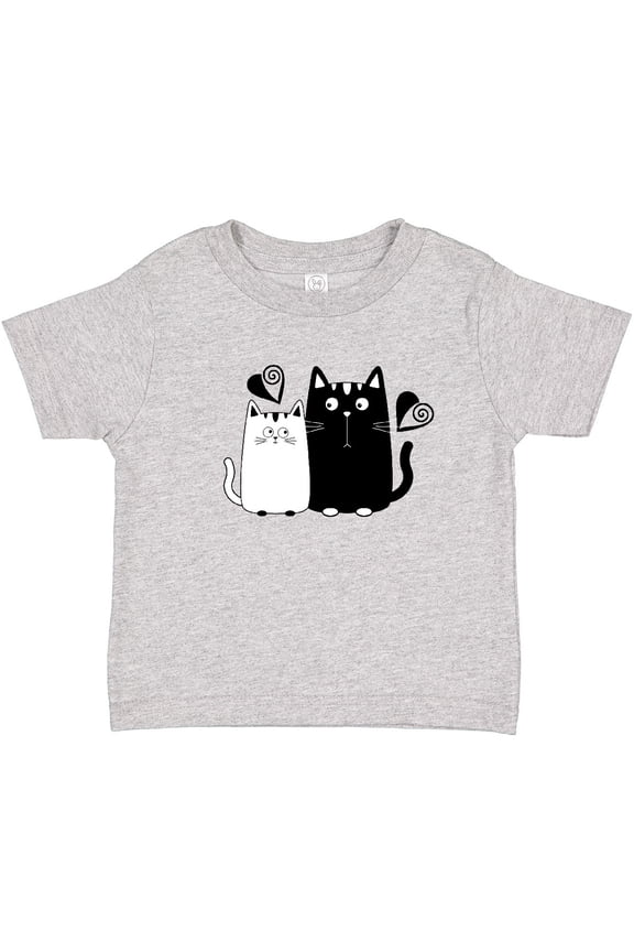 Valentines Day Cat Couple Girls Baby T-Shirt