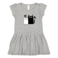 thumbnail image 1 of Inktastic Valentines Day Cat Couple Girls Toddler Dress, 1 of 5