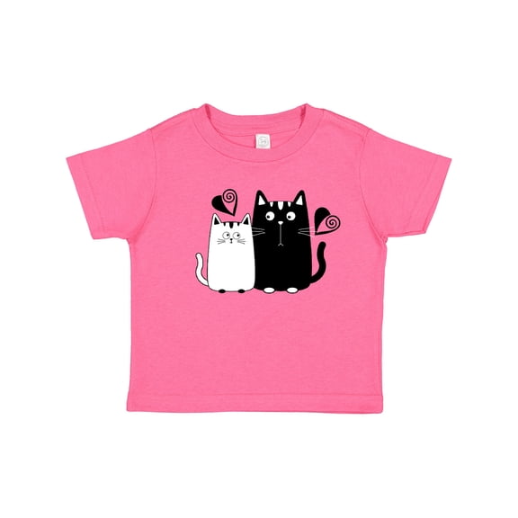 Inktastic Valentines Day Cat Couple Girls Toddler T-Shirt