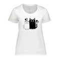 thumbnail image 1 of Inktastic Valentines Day Cat Couple Women's Plus Size T-Shirt, 1 of 5