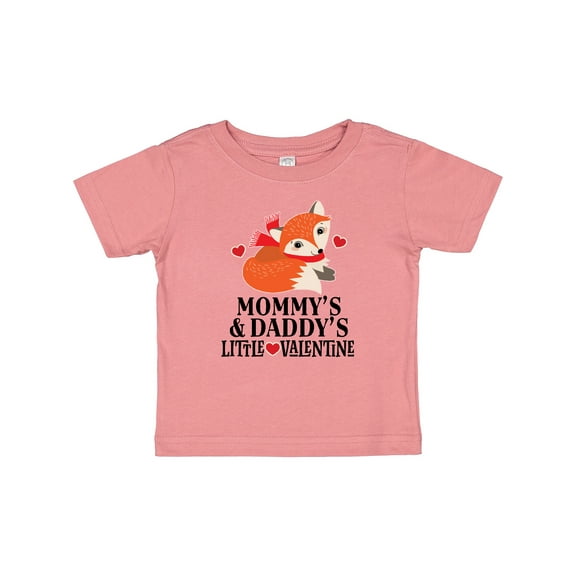 Inktastic Valentines Day Fox Mommy and Daddy Boys or Girls Baby T-Shirt
