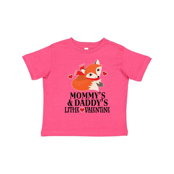 Inktastic Valentines Day Fox Mommy and Daddy Boys or Girls Toddler T-Shirt