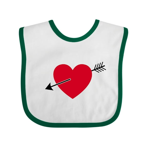 Inktastic Valentines Day Heart Arrow Boys or Girls Baby Bib