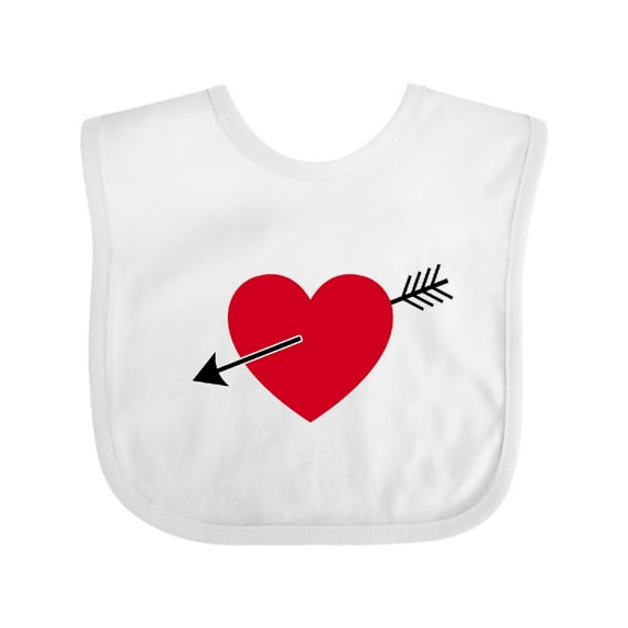 Inktastic Valentines Day Heart Arrow Boys or Girls Baby Bib