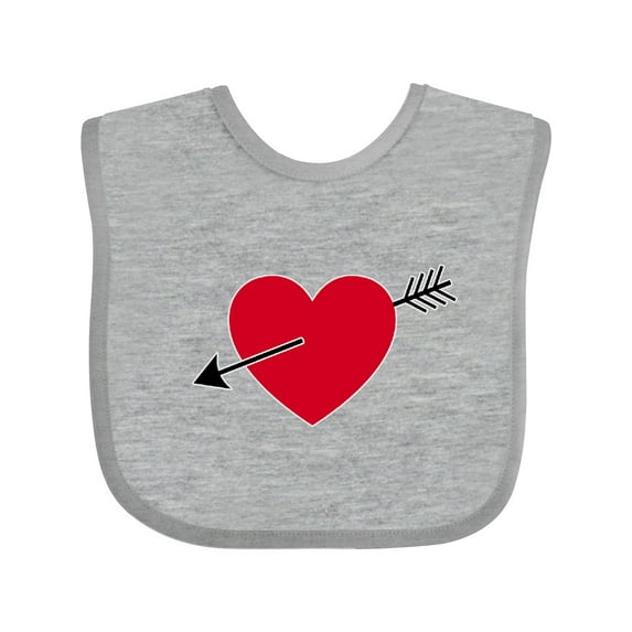 Inktastic Valentines Day Heart Arrow Boys or Girls Baby Bib