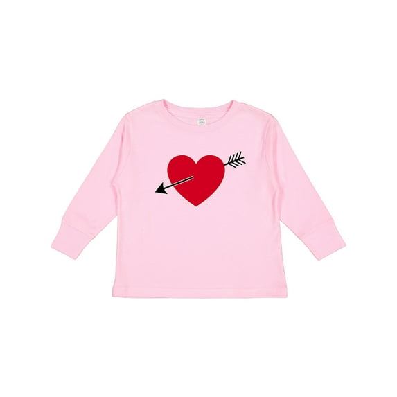 Inktastic Valentines Day Heart Arrow Boys or Girls Long Sleeve Toddler T-Shirt