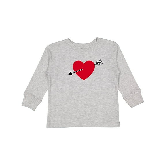 Inktastic Valentines Day Heart Arrow Boys or Girls Long Sleeve Toddler T-Shirt