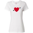 thumbnail image 1 of Inktastic Valentines Day Heart Arrow Women's T-Shirt, 1 of 5
