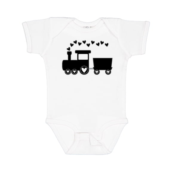 Inktastic Valentines Day Heart Choo Choo Train Boys Baby Bodysuit