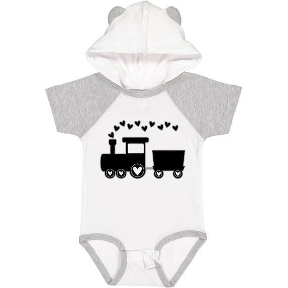Inktastic Valentines Day Heart Choo Choo Train Boys Baby Bodysuit