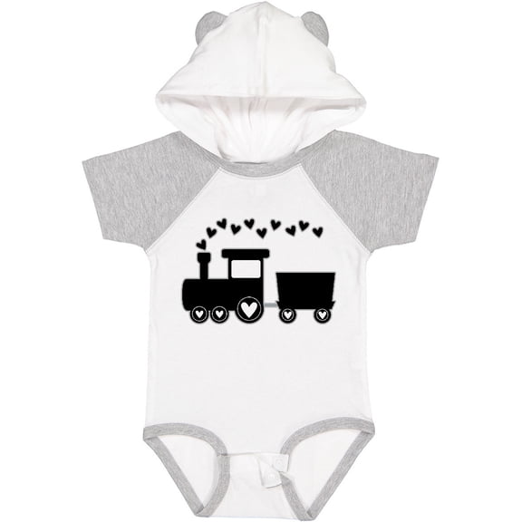 Inktastic Valentines Day Heart Choo Choo Train Boys Baby Bodysuit