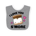 thumbnail image 1 of Inktastic Valentines Day I Love You S'more with Pink Hearts Boys or Girls Baby Bib, 1 of 4