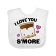 thumbnail image 1 of Inktastic Valentines Day I Love You S'more with Pink Hearts Boys or Girls Baby Bib, 1 of 4