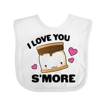 Inktastic Valentines Day I Love You S'more with Pink Hearts Boys or Girls Baby Bib