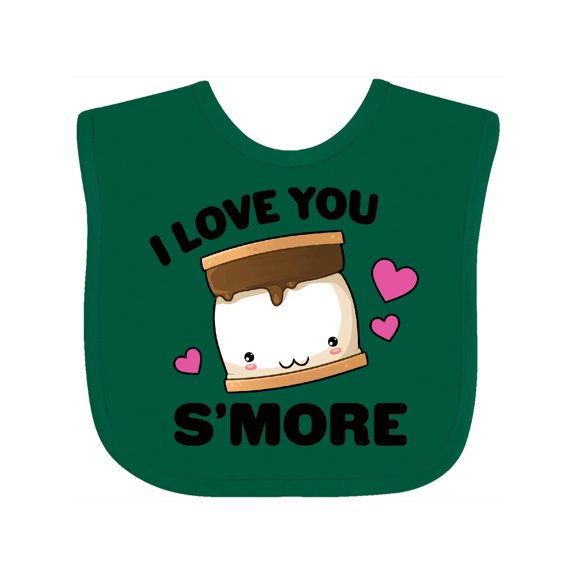 Inktastic Valentines Day I Love You S'more with Pink Hearts Boys or Girls Baby Bib