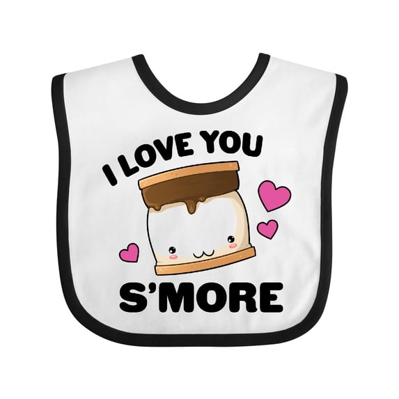 Inktastic Valentines Day I Love You S'more with Pink Hearts Boys or Girls Baby Bib