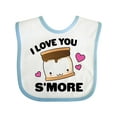 thumbnail image 1 of Inktastic Valentines Day I Love You S'more with Pink Hearts Boys or Girls Baby Bib, 1 of 4