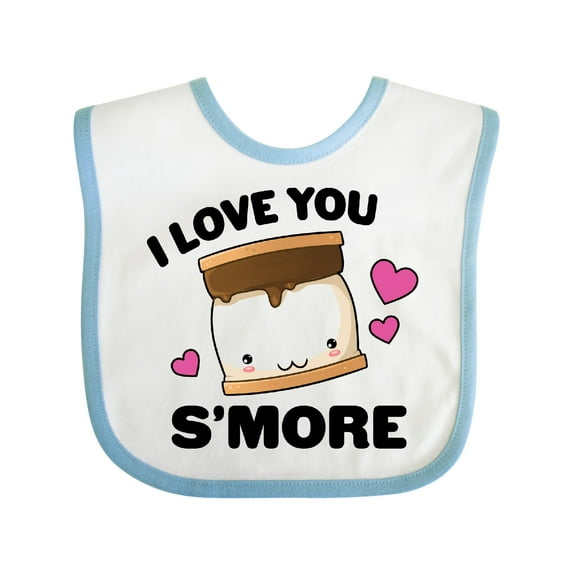 Inktastic Valentines Day I Love You S'more with Pink Hearts Boys or Girls Baby Bib