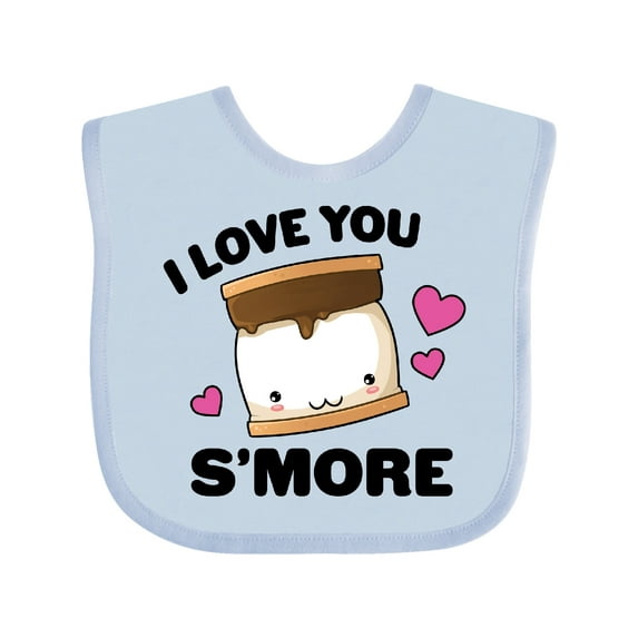 Inktastic Valentines Day I Love You S'more with Pink Hearts Boys or Girls Baby Bib