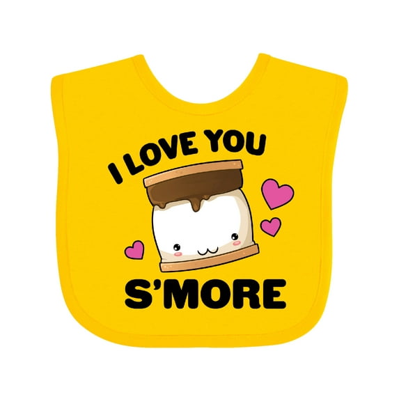 Inktastic Valentines Day I Love You S'more with Pink Hearts Boys or Girls Baby Bib
